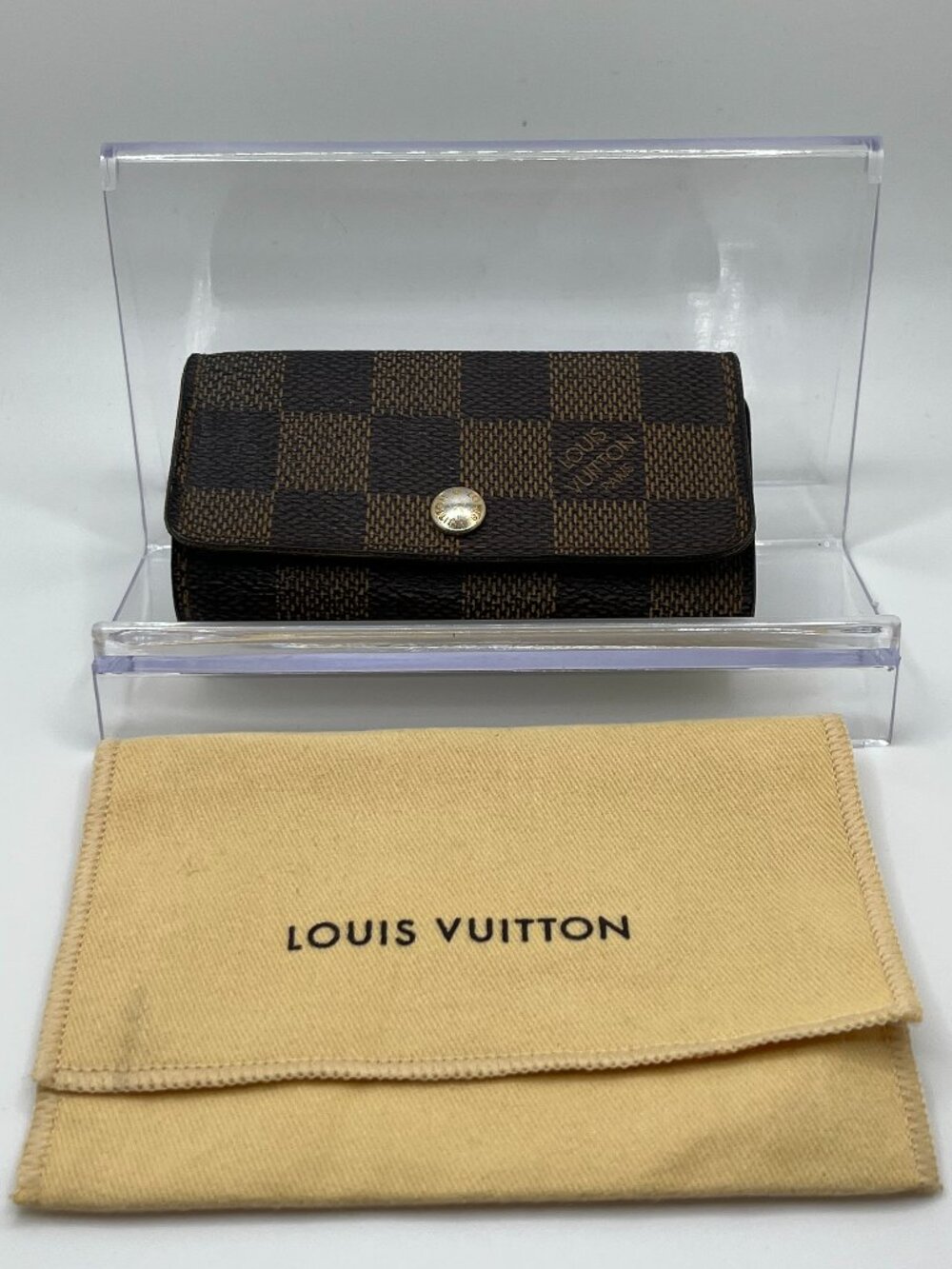 Vintage Louis Vuitton LV Damier Ebene 4-Key Cles